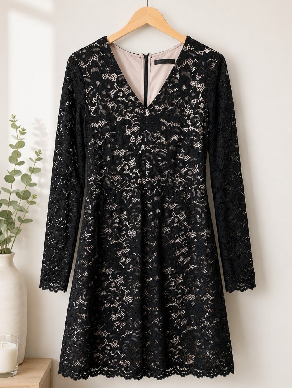 Ivanka Trump Black Lace Long Sleeve Dress